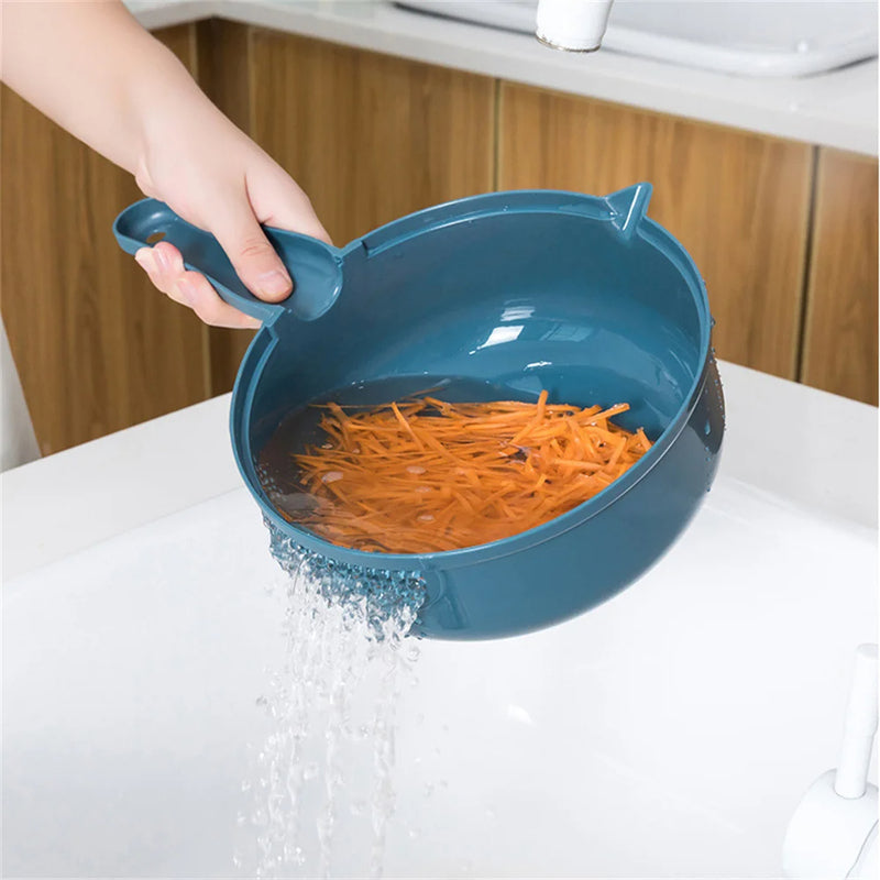 Multi-Blade Vegetable Chopper & Slicer Set with Container