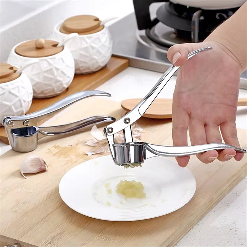 Stainless Steel Garlic Press & Mincer — No More Garlic Hands