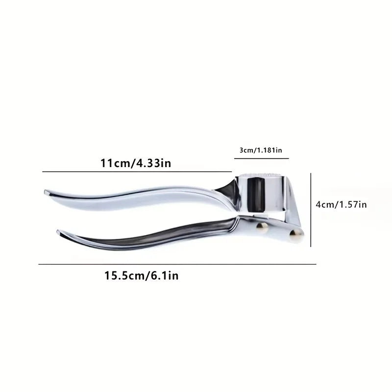 Stainless Steel Garlic Press & Mincer — No More Garlic Hands