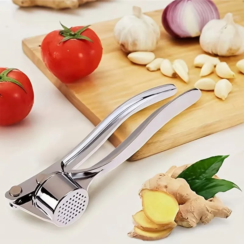 Stainless Steel Garlic Press & Mincer — No More Garlic Hands