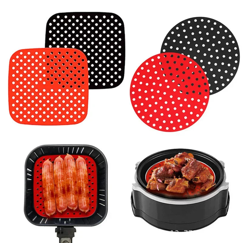 Reusable Air Fryer Silicone Liner — Non-Stick, No More Scrubbing
