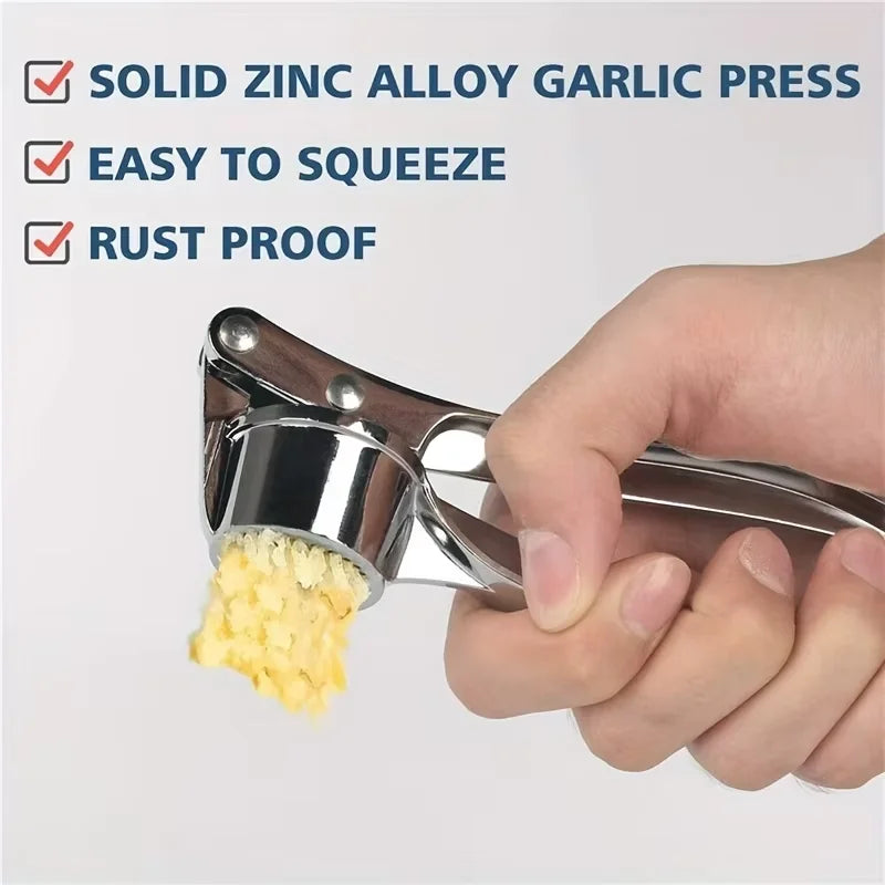 Stainless Steel Garlic Press & Mincer — No More Garlic Hands