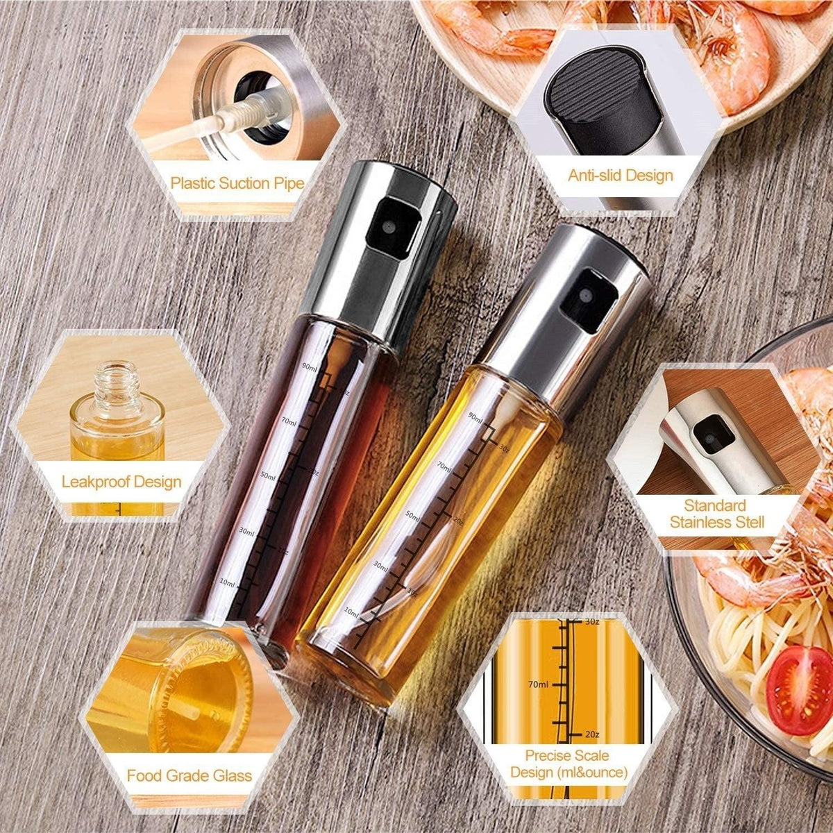 Premium Oil Sprayer Bottle for Cooking & Air Fryer