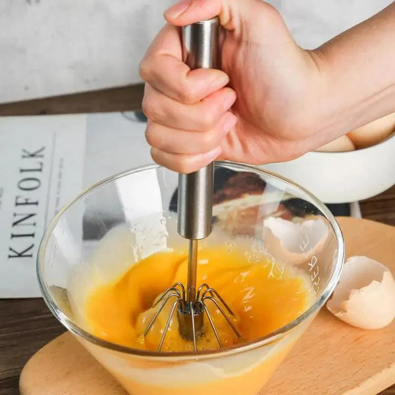 Self-Turning Egg Whisk — One-Hand Hand Mixer