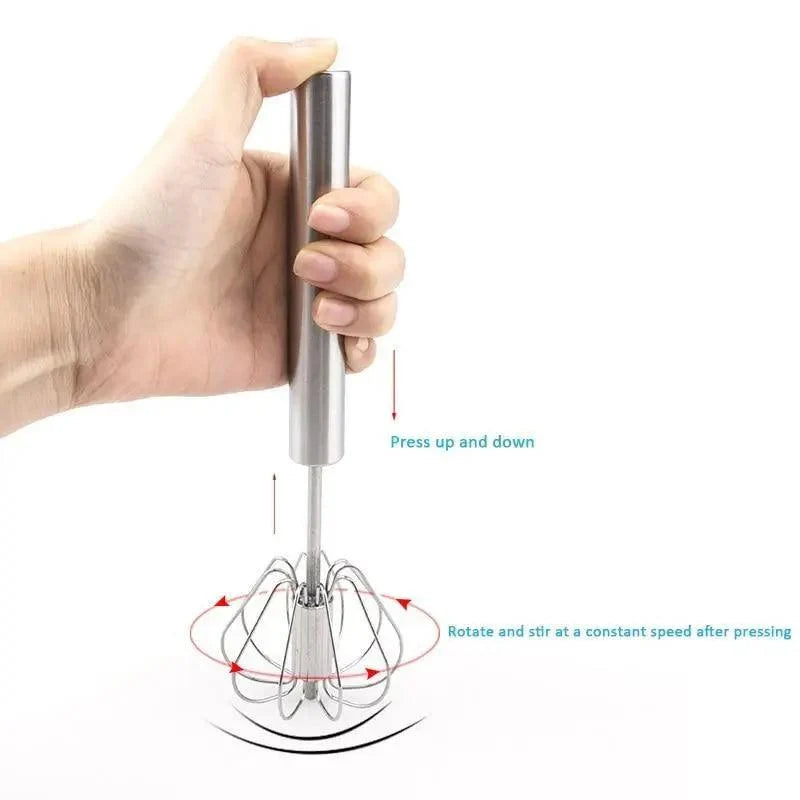 Self-Turning Egg Whisk — One-Hand Hand Mixer